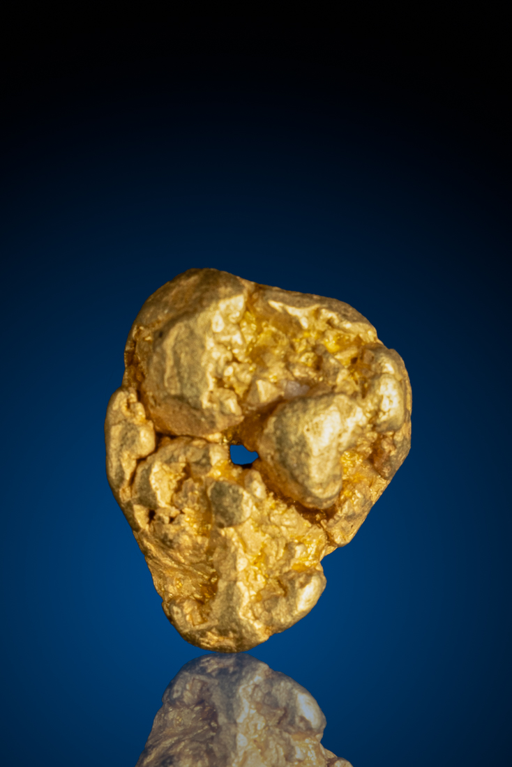 (image for) Heavy "Hole in One" American River Natural Gold Nugget - 7.01 grams
